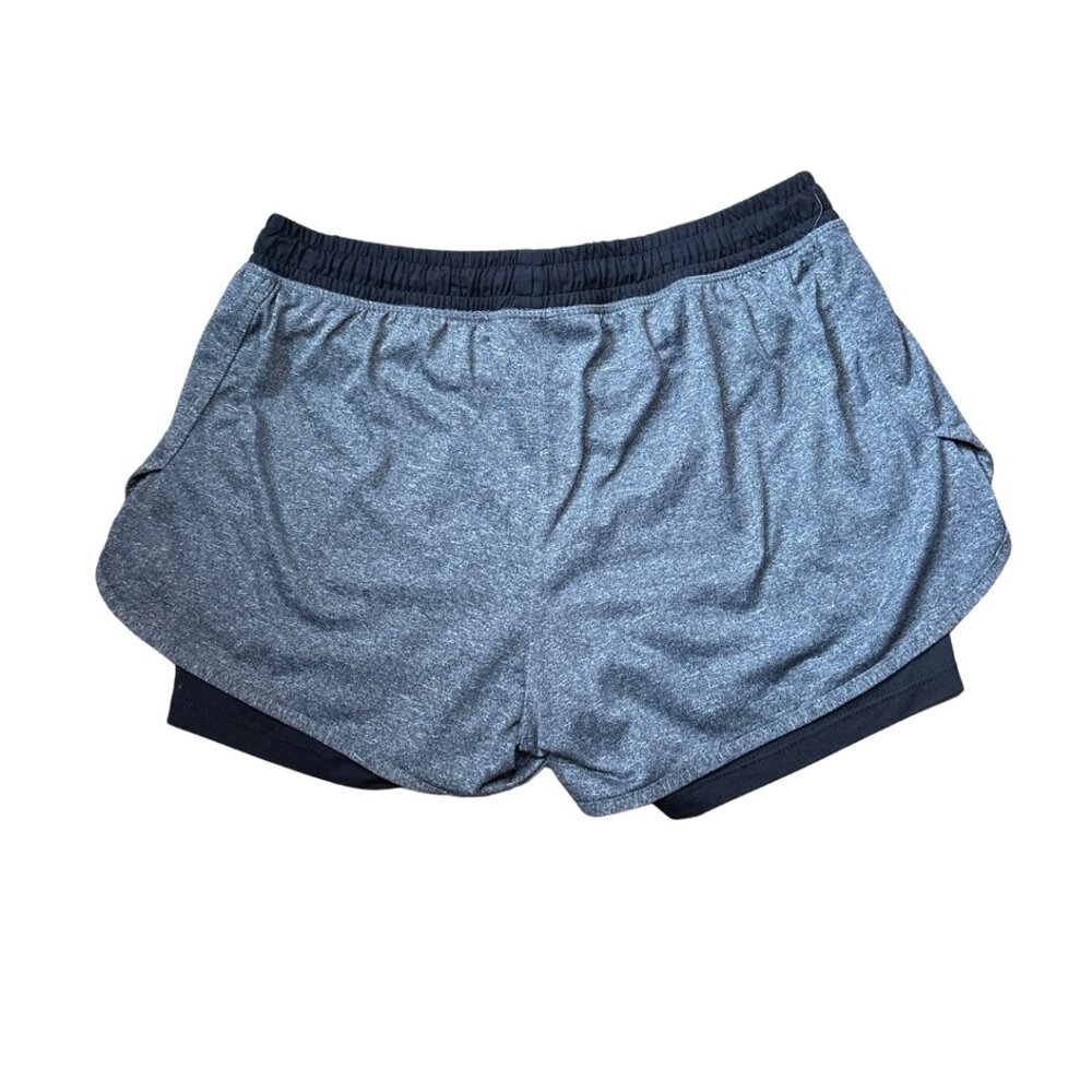 SOLD champion double layer black and grey gym shorts size medium - Picture 2 of 13